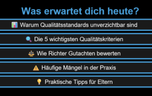 Familienpsychologische Gutachten Folge 4: Was erwartet dich hier