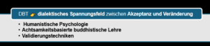 Die Idee, die hinter der DBT steht ist das dialektische Spannungsfeld