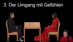 Der Umgang mit Gefühlen ist ein Modul in der DBT. Das Bild zeigt Marina Abramovic als Sie ihren ehemaligen Partner wieder sah und sie weinte