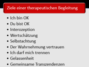 Ziele einer therapeutischen Begleitung