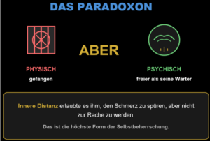 Das Paradoxon von der inneren Freiheit von Nelson Mandela im Gefängnis