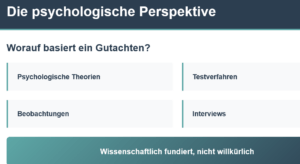 Die psychologische Perspektive in einem psychologischen Gutachten