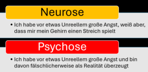 Unterschied zwischen Neurose und Psychose erklärt