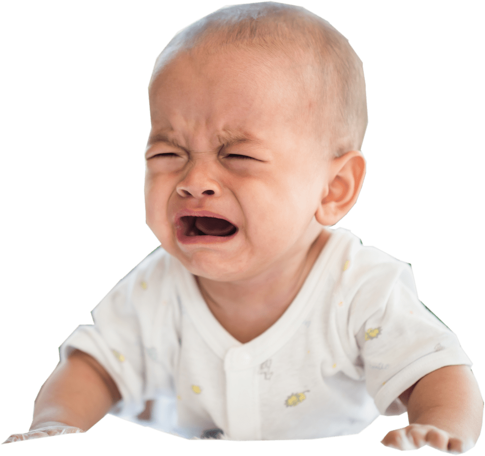 Bild ausgeschnitten Baby weint - es gibt ein Anti-Stress-Gen